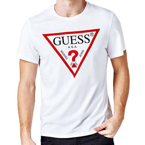 etiqueta original guess trangular|guess originals signature tees.